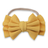 Yellow Big Bow Baby Hairband – Soft & Stretchable